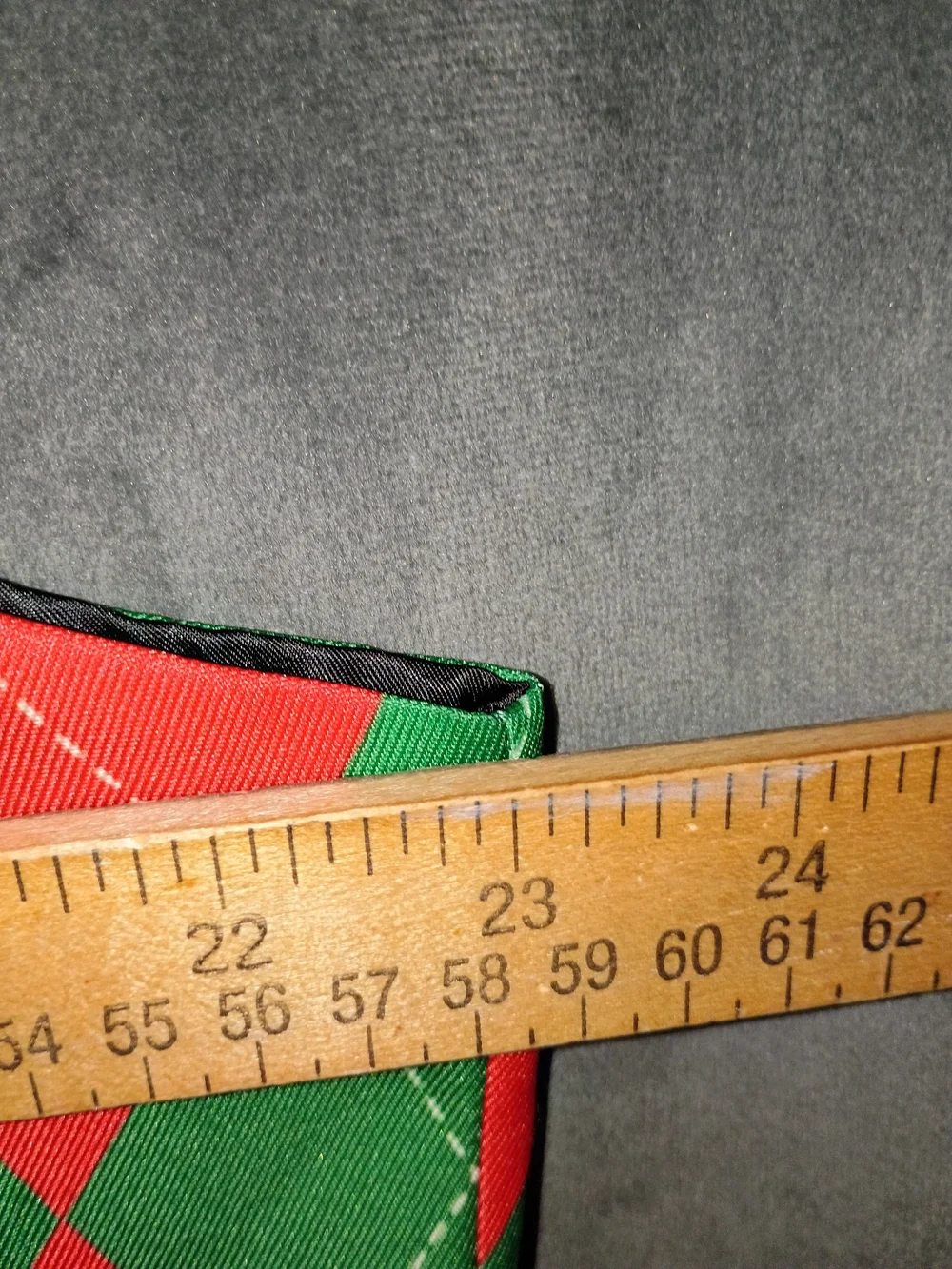 Green & Red Argyle Vest with Matching Bow Tie NWOT Size XL P2P 23 In